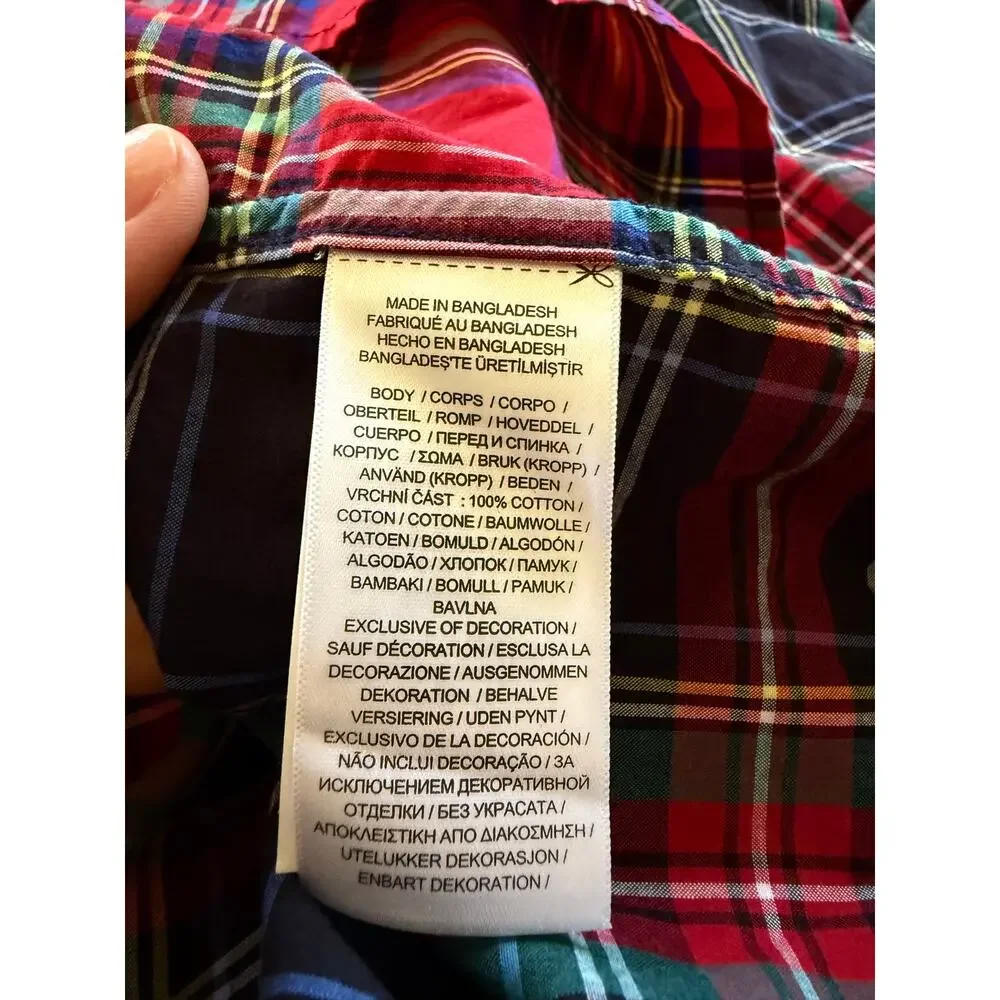 NEW POLO RALPH LAUREN Plaid Cotton Fun Shirtdress in assorted colors